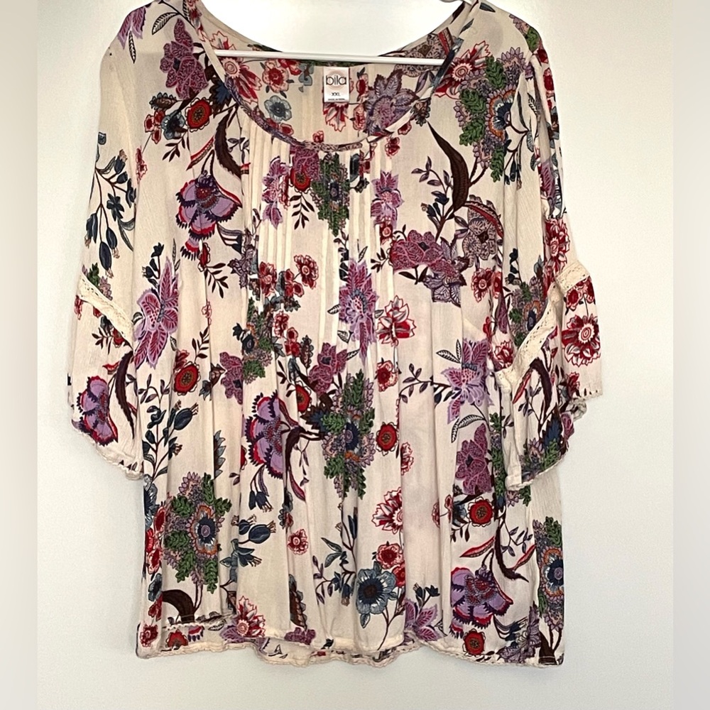 Bila White Flutter Sleeve Blouse #0049 - Picture 5 of 5